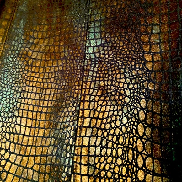 💙SUSAN GRAVER💙CROC EMBOSSED FAUX LEATHER A-LINE LINED ZIP JACKET NWOT🐊 - Picture 8 of 12